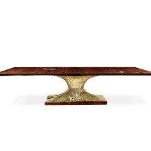 High End Customizable Walnut Rectangular Family Dining Table