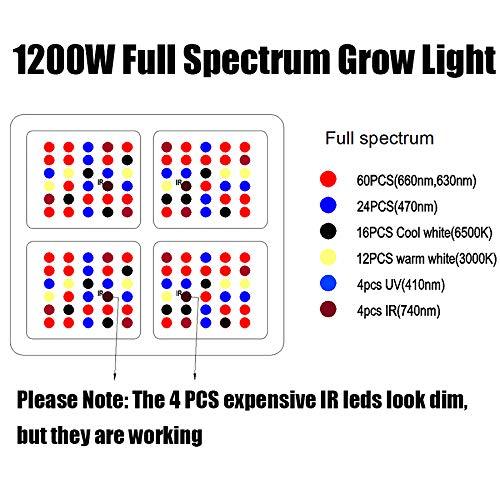 Luces de cultivo LED de 300W para plantas de horticultura.