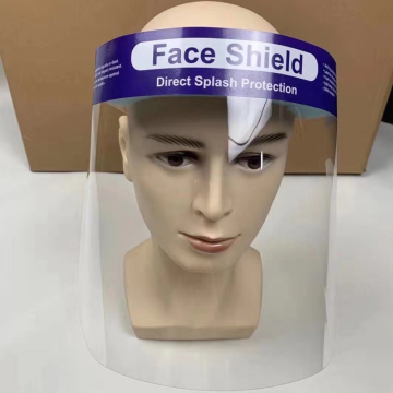 Face-protection Shield forms barrier protect face