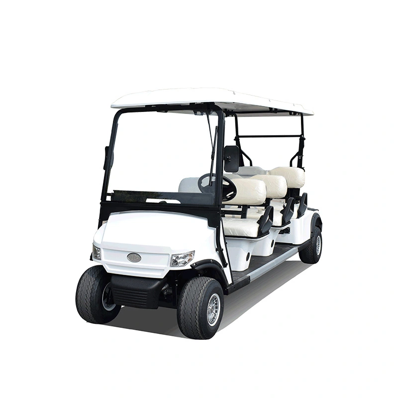 6 Seater off Road Battery Powered Laminated Glass with Wiperclassic Shuttle Electric Sightseeing Golf Car for Sale