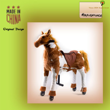 Funny !!Kids ride on walking horse toy, Kids ride on plush riding horse