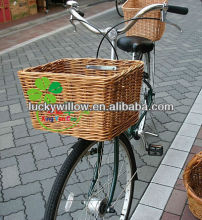 plastic round wicker bicycle basket