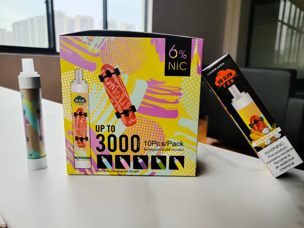 Young People's Favorite Vape Pen Factory's Newest Product Air Glow Fun 3000 Puffs E-Cigarette