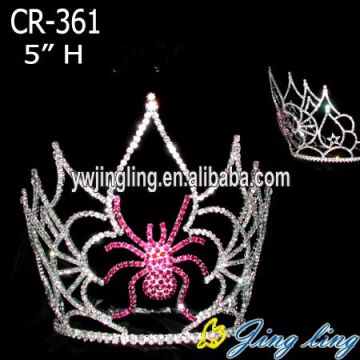 Diamantes de imitación personalizada araña Halloween desfile coronas