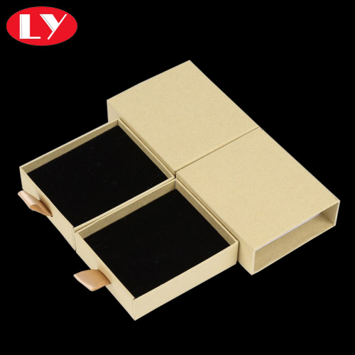 Cream yellow necklace drawer box for jewellry