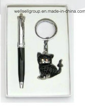 Metal Keyring with Pen Gift Box