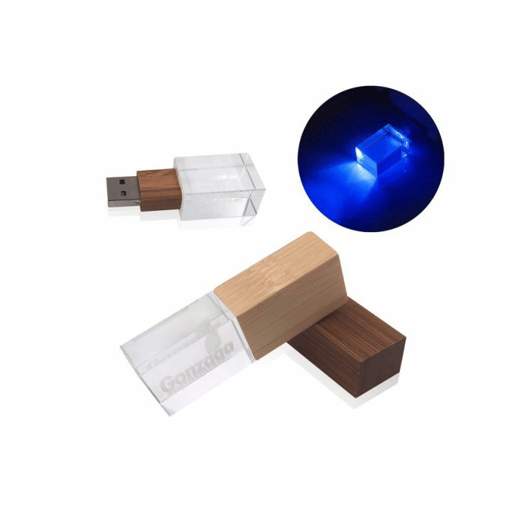 محرك فلاش USB Crytal الزفاف مع شعار مخصص