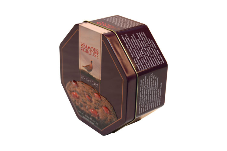 Metal Container With Lid Heptagon Whisky Cake Tin Box