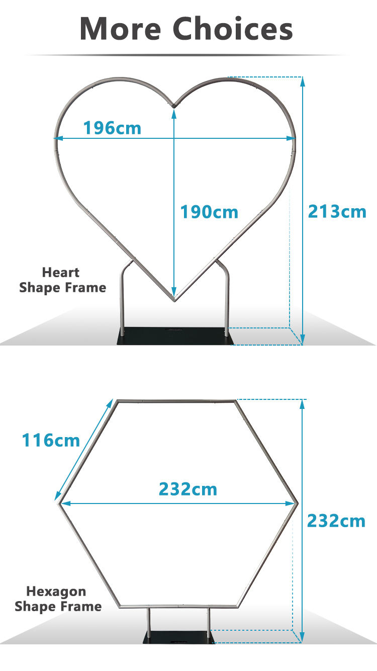 Retailer dye sublimation full color graphic wedding decoration display circle backdrop wall stand