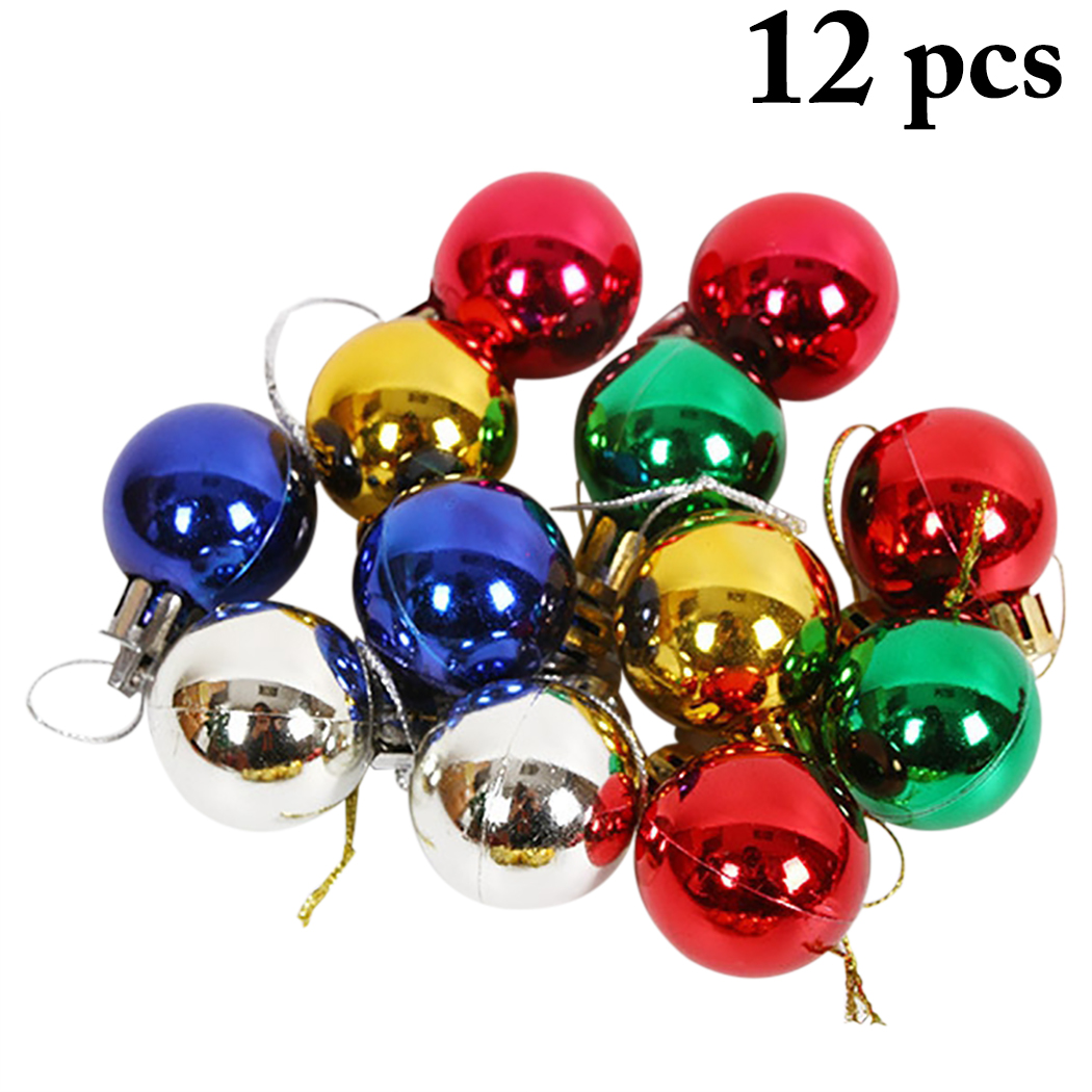 12pcs/lot 30mm Christmas Tree Decor Ball Bauble Xmas Party Hanging Ball Ornament Decorations for Home Christmas decorations Gift