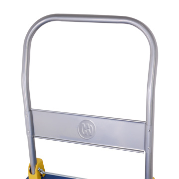 Blue Folding Platform Trolley Market Cart