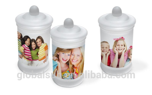 Creative Sublimation Frosted Glass Storage Candy Jar For Home