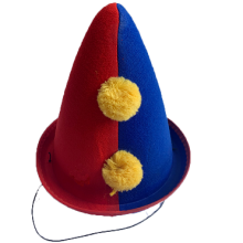 2023 Two-Color Fur Ball Magic Cone Costumes with Clown Hats