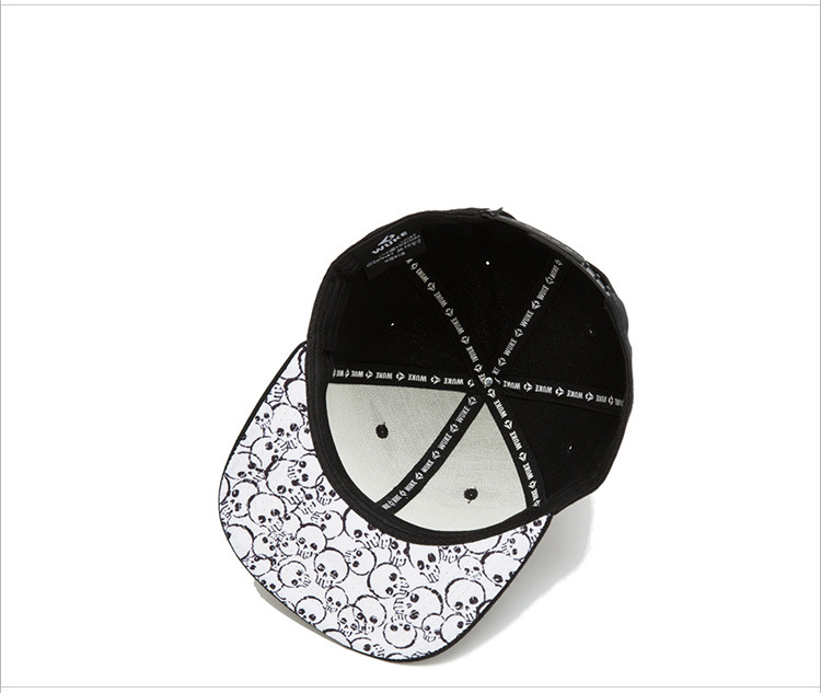 Hip hop embroidered baseball cap with skull (6)