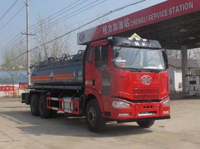 FAW 6X4 13CBM شاحنة نقل المواد الكيميائية السائلة