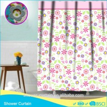 HOOKLESS POLYESTER WATERPROOF KIDS BATHROOM CURTAINS