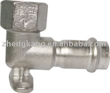 Stainless steel female elbow 90with wall plate-press fitting JIS