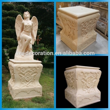 Cast stone pedestals for sculptures