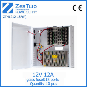 CCTV power supply box 12v power supply 12v 12a power supply box with battery backup