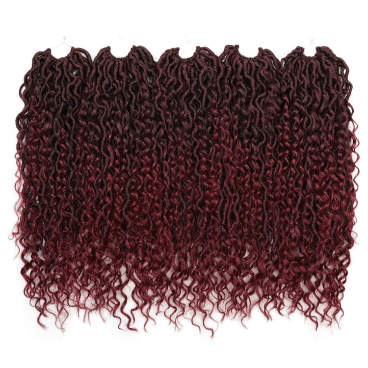 New Hairstyle River Locs Hair curly faux locs synthetic crochet braid hair extensions cheap river locs braid Hair bulk