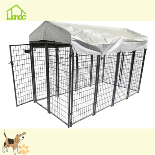 6x4x4' Square tube wire welded dog crate kennel