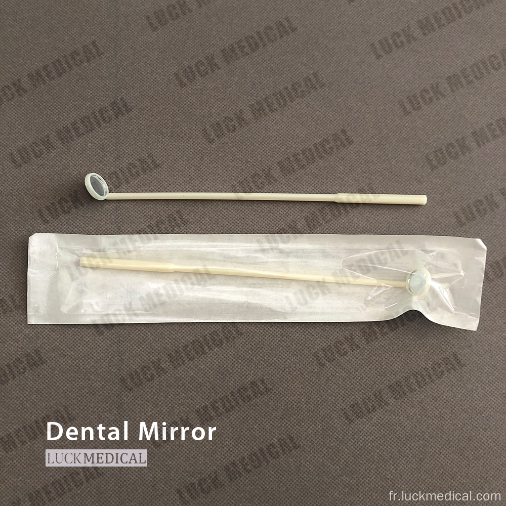 Miroir de bouche jetable miroir dentaire en plastique