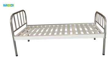 Stainless Steel Adjustable Single Function Hospital Bed