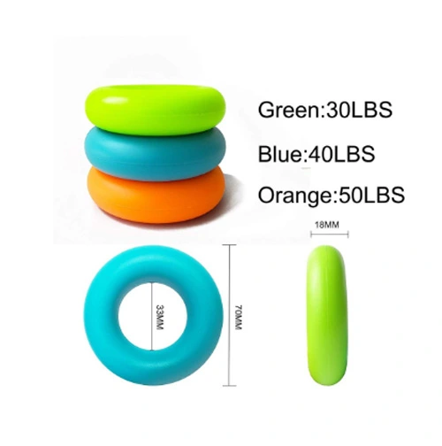 Food Grade Finger Strength Ring Exercise Silicone Rubber Hand Grip