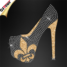 Saints Fluer De Lis High Heels Clothing Bling Hot Fix Rhinestone