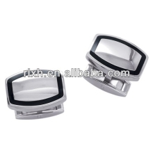 Handmade polished titanium cufflink,titanium cuff-link with semi-precious stone