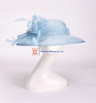 wide brim sinamay hat match with garments for lady