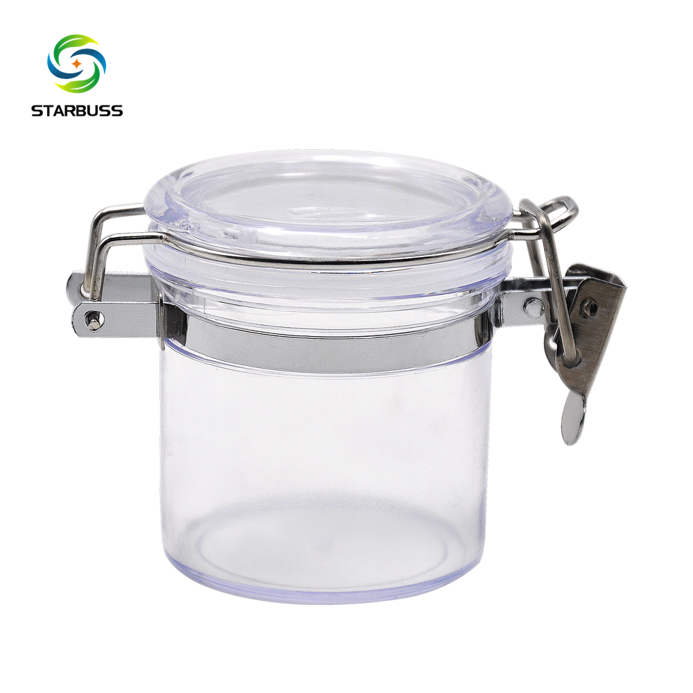 Transparent Acrylic Airtight Stash Jar 2.17 Inches Multi-Use Vacuum Seal Portable Storage Container for Tobacco Herbs