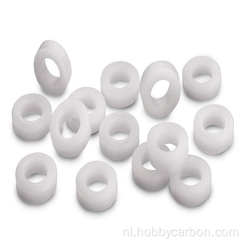 Op maat gemaakte doorzichtige witte zwarte plastic platte nylon ring