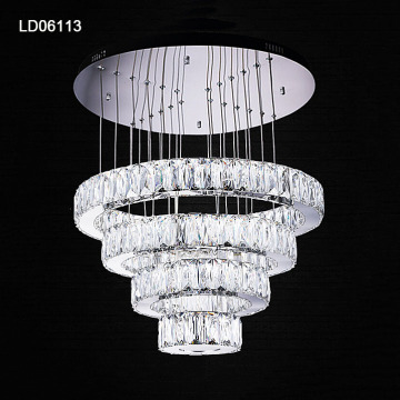 chandelier stainless steel modern rings chandeliers crystal