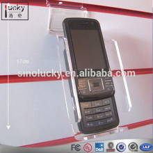 Custom size wall mounted acrylic mobile phone display stand /rack
