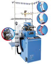 High quality 3.75inch computerized sock machine for 3D plain and terry invisible socks two feeder socks