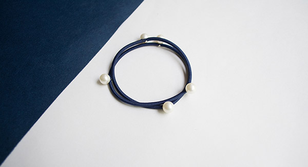 White Pearl Hair Rope Bracelet