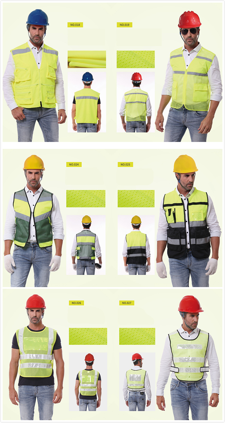 Red Export Standard 105Gsm Knitted Polyester Reflective Strap Safety Vest With Symbol