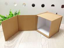 Silk Print Natural Buffalo Paper Book-shaped Gift Box