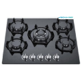 Dibina di Gas Hobs Panel Kaca Tempered