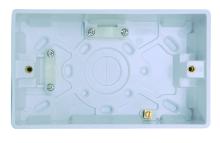 47mm 2 Gang Pattress Box, Double Cord Grid