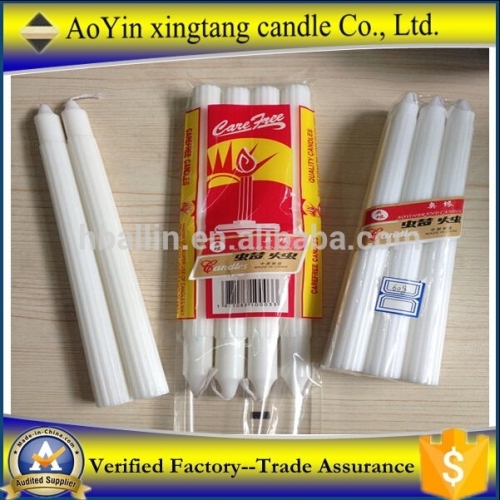 65g white fluted candles white church candles for South Africa