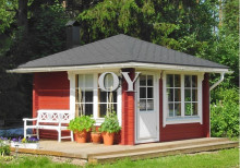 2016Fast Construction Wooden Structure Prefabricated House log small SPF Russian Pine Taizhou Good quality