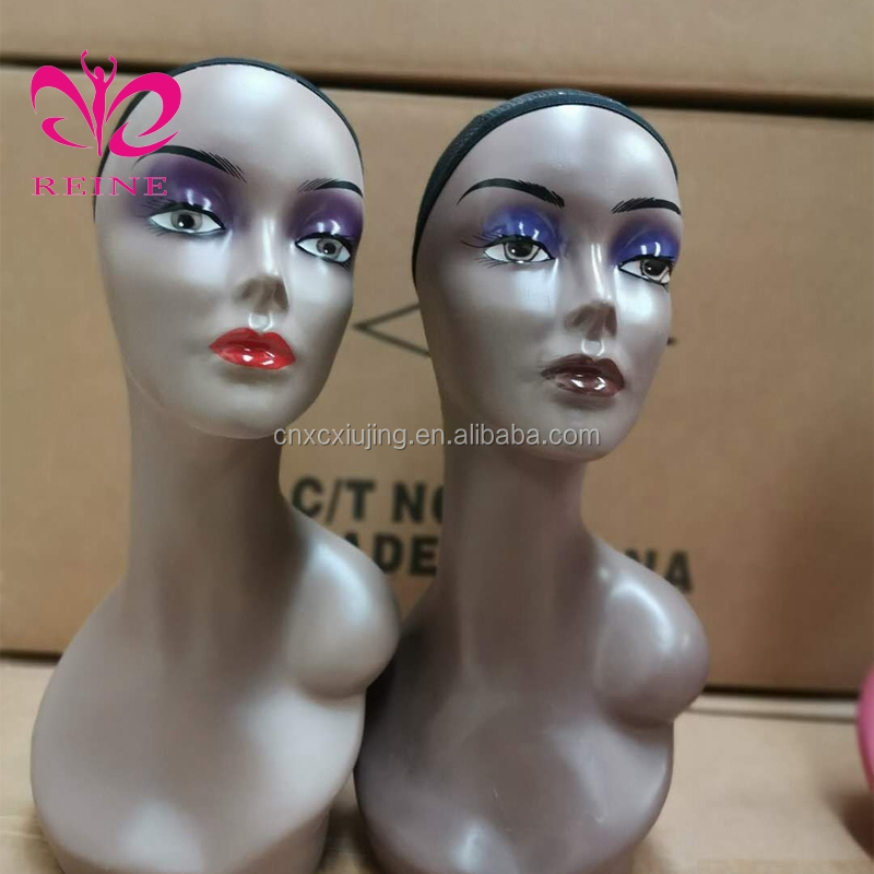 Hot Sale High Quality Left Head Model Skin Black Head Display Model Head Mannequin