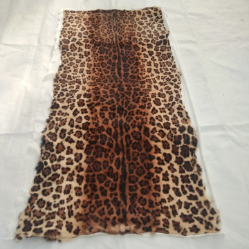 Top quality dyed 55x115cm leopard color kid skin fur plate