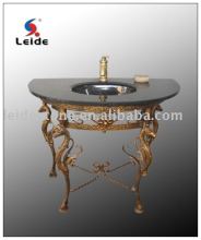 Absolute black granite countertop sink