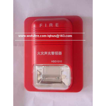 Fire alarm siren sound and white flash