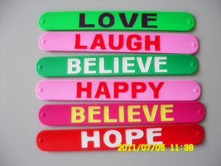 Party Healthy Silicone Slap Bracelet / Sports Silicone Brac