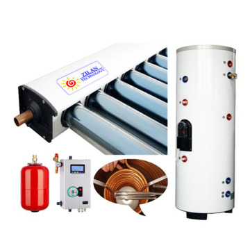 4 coils split pressurized solar boiler