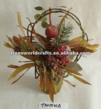 Christmas pot with pine and cone for Christmas